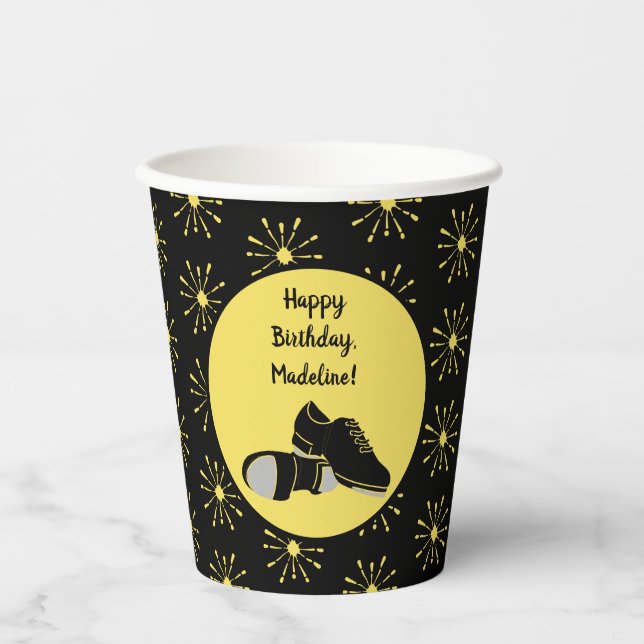 Vasos De Papel Tap Dance Shoes Tap Dancers Fiesta (Anverso)