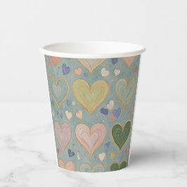 Vasos De Papel Tapiz del corazón Pastel