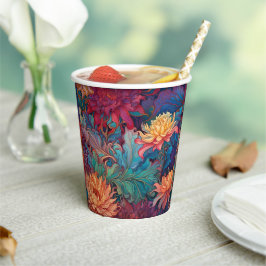 Vasos De Papel Tapiz floral de Dahlia