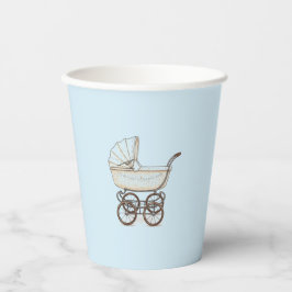 Vasos De Papel Tapón azul para bebé taza de ducha