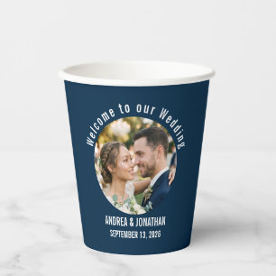 Vasos De Papel Tarjeta de Invitación de Boda Art Déco Editable co