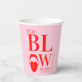 Vasos De Papel Tarjeta Día de San Valentín roja traviesa