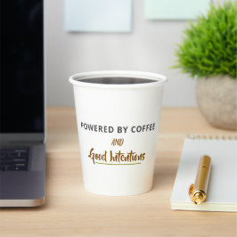 Vasos De Papel Tarjeta Postal de Cita Minimalista de Café | Buena