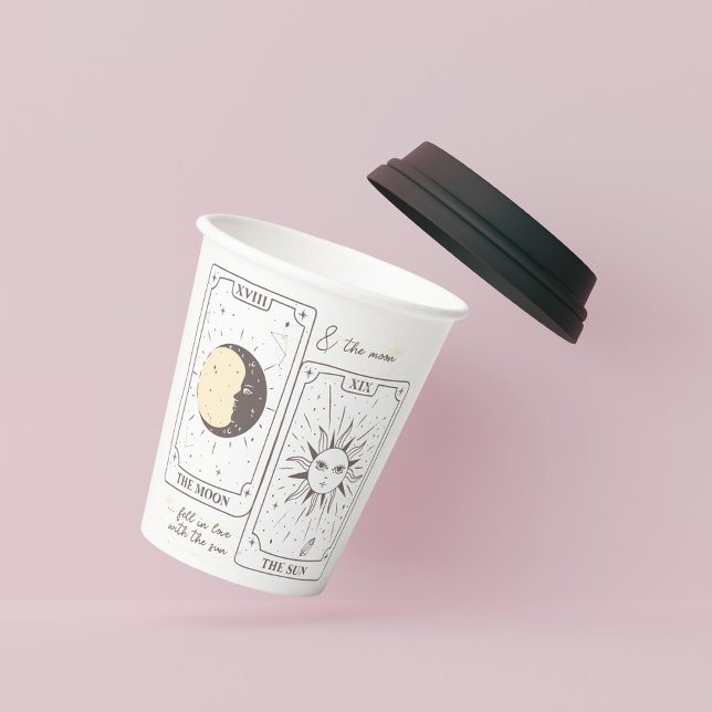 Vasos De Papel Tarot Cards | Ducha de novia | BODA | Amantes (Subido por el creador)