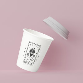 Vasos De Papel Tarot Cards | Ducha de novia | BODA | Tarot B+W