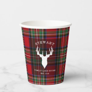 Vasos De Papel Tartan Clan Stewart Familia Casa del Lago