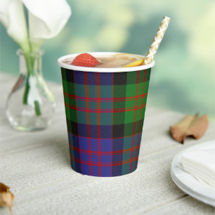 Vasos De Papel Tartan Plaid de la Clan MacDonald de las Tierras A