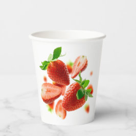 Vasos De Papel Tasa de papel con fresas