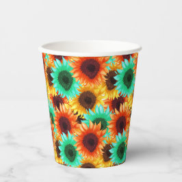 Vasos De Papel Tasa de papel de flor