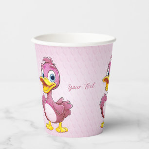 Vasos De Papel Tasa de papel de los patos rosados