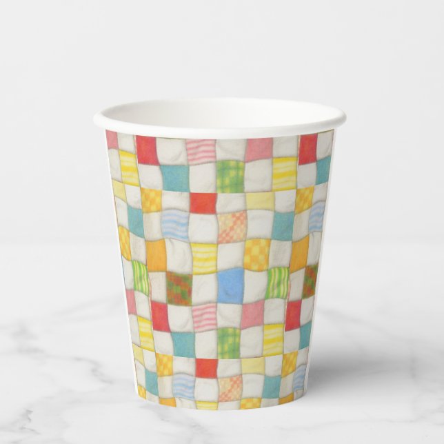 VASOS DE PAPEL TASAS DE PAPEL DE COLCHA LOCA (Anverso)