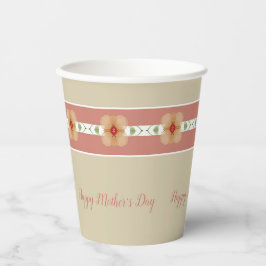 Vasos De Papel Taupe Y Naranja