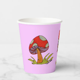Vasos De Papel Taza de café de hongo rojo