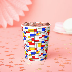 Vasos De Papel Taza de café de papel de arte abstracto estilo Pie