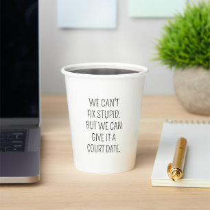 Vasos De Papel Taza de café para abogado divertida, No se puede a