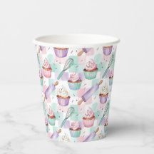 Taza De Cupcake De Acuarela Adorable Estilo De Rep