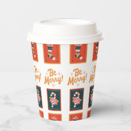 Vasos De Papel Taza de diseño de fiesta navideña moderna y alegre
