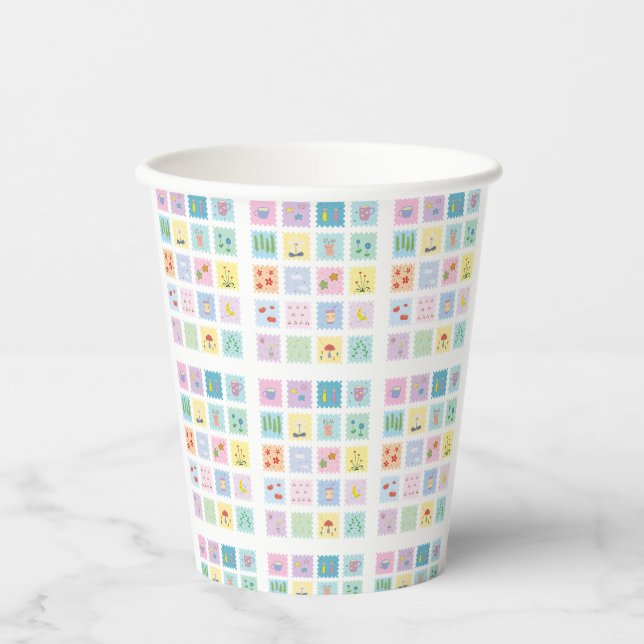 Vasos De Papel Taza de elementos lindos (Anverso)