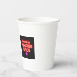 Vasos De Papel Taza de especias de calabaza neón – Taza de café r