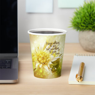 Vasos De Papel Taza de fiesta de crisantemo con cita