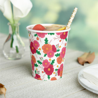 Vasos De Papel Taza de fiesta de papel Bold Blooms