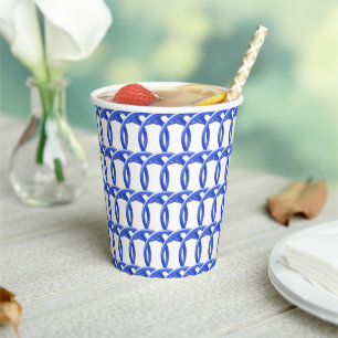 Vasos De Papel Taza de papel - Anillos entrelazados azules