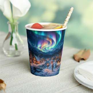 Vasos De Papel Taza de papel Aurora Winter Village