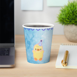 Vasos De Papel taza de papel azul para niños