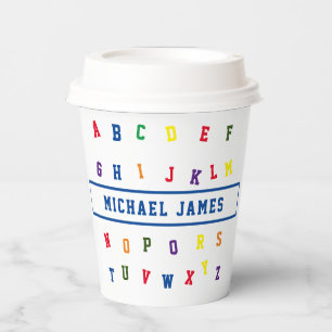Vasos De Papel taza de papel Baby Shower de ABC