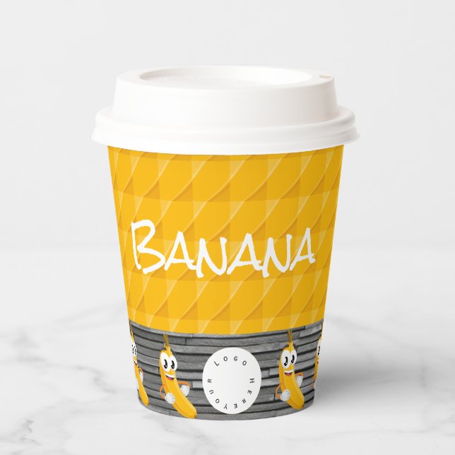 Vasos De Papel taza de papel bananero (Anverso)