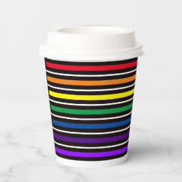 Vasos De Papel Taza de papel - Barras de colores arcoíris