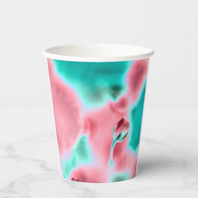 Vasos De Papel taza de papel capullo de rosa (Anverso)
