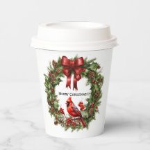 taza de papel cardinal