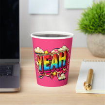¡Taza de papel colorida YEAH!