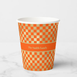 Vasos De Papel taza de papel con control de oro para naranja