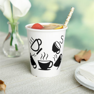 Vasos De Papel taza de papel con imágenes de taza negra