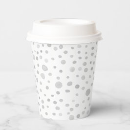 Vasos De Papel Taza de papel con lunares de acuarela de confeti d