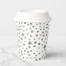 Vasos De Papel Taza de papel con lunares de acuarela de confeti d