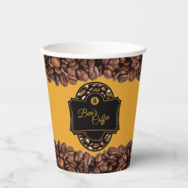 Vasos De Papel Taza de papel con nombre comercial personalizado d