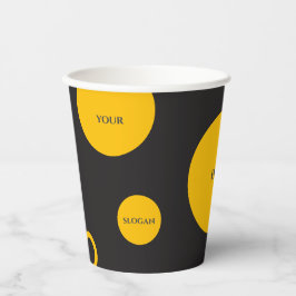 Vasos De Papel Taza de papel con puntos de polka amarillos