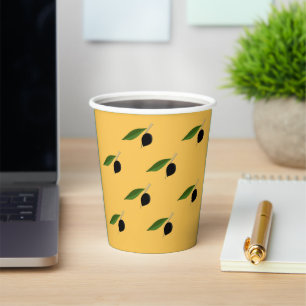Vasos De Papel Taza de papel con temática oliva
