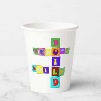 Vasos De Papel Taza de papel CONSTRUIR BELLEZA DIARIA