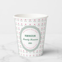 Taza de papel de 8 oz. Reunión de la familia de la