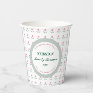 Vasos De Papel Taza de papel de 8 oz. Reunión de la familia de la