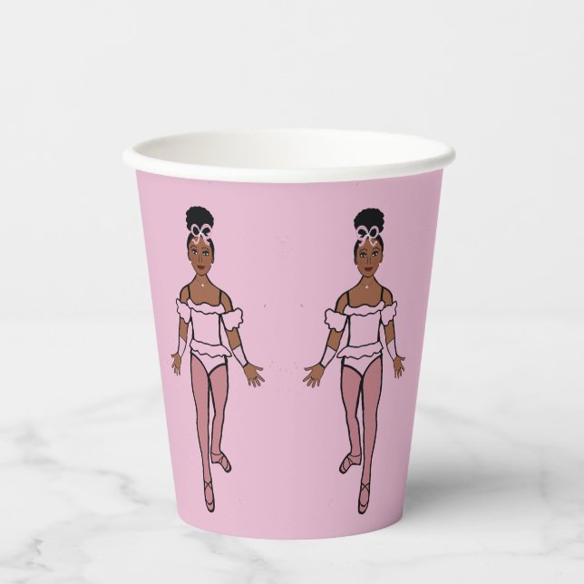 Vasos De Papel Taza de papel de 8oz para fiesta de bailarina, #1 (Anverso)