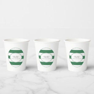 Vasos De Papel Taza de papel de arroz verde para el GOLF