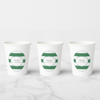 Vasos De Papel Taza de papel de arroz verde para el GOLF