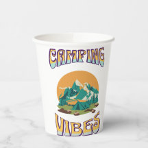 taza de papel de camping Vibes