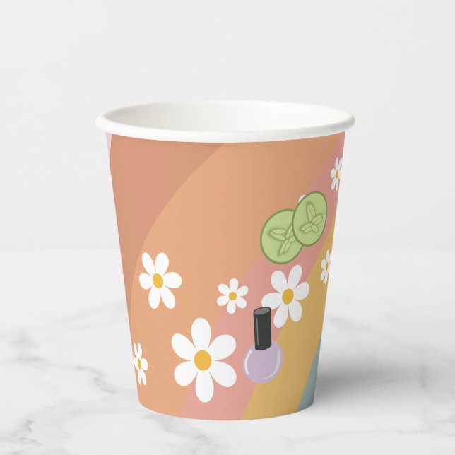 Vasos De Papel Taza de papel de cumpleaños Groovy Spa (Anverso)