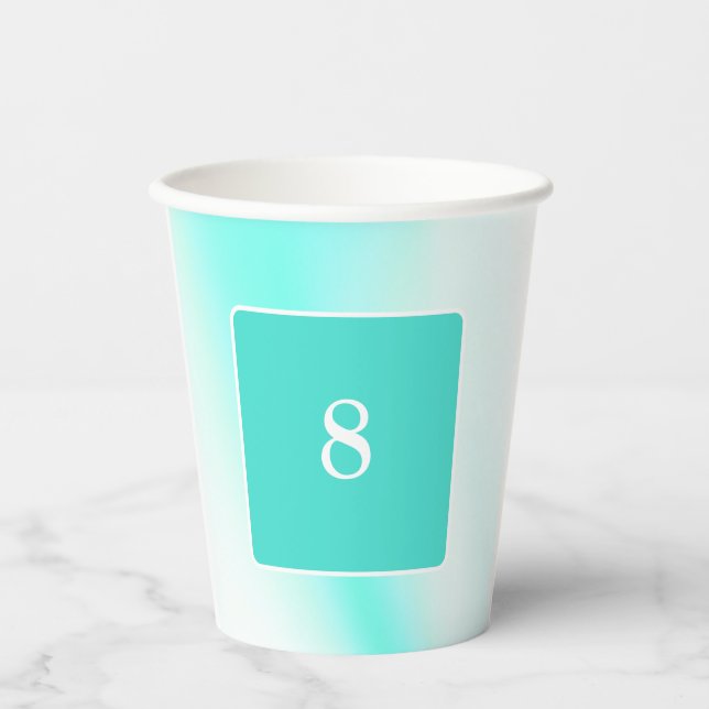 Vasos De Papel taza de papel de edad personalizable "Aqua Suave" (Anverso)
